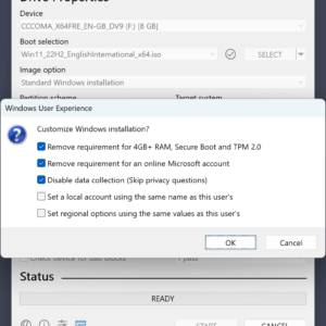 RUFUS CREAT USB BOOTABLE USB3